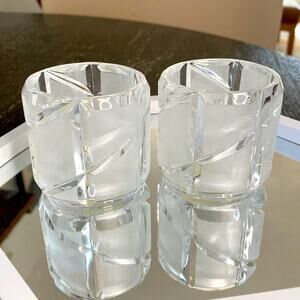 Vintage Partylite Counterpoint Pair Lead Crystal
